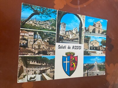 Grüße aus Assisi.  Italien.   Farbige Multiview Postkarte
