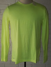 Men's Athletic Works Bright Yellow Long Sleeve Crew Driworks Crew T-Shirt Top