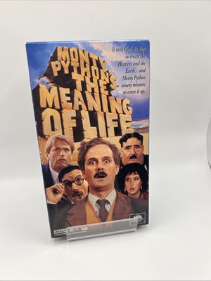 Monty Python's The Meaning of Life, Vintage VHS Tape, Dust Cover, EUC, Comedy