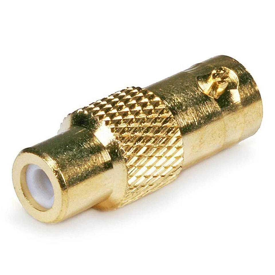 10x BNC Connector Female to RCA Female Jack Coax Coaxial Cable Gold CCTV Adapter - Image 2 of 3