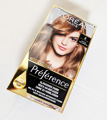 L Oréal Paris Préférence 6 Natur Hellbraun - Permanente Haarfarbe   (NEU, OVP)