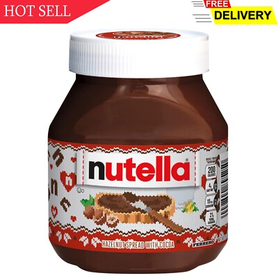 Nutella Hazelnut Spread With Cocoa For Breakfast, 26.5 Oz Jar, Holiday Baking...