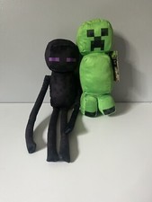 New 9 -12 Minecraft Creeper And Black Enderman Soft Plush Collectible Toy
