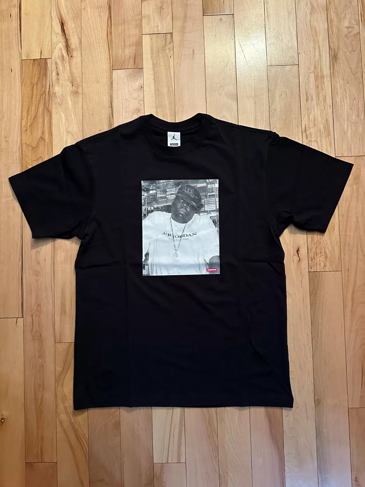 T shirt noir Supreme x Jordan Biggie Smalls / Taille L / ?Épuisé?