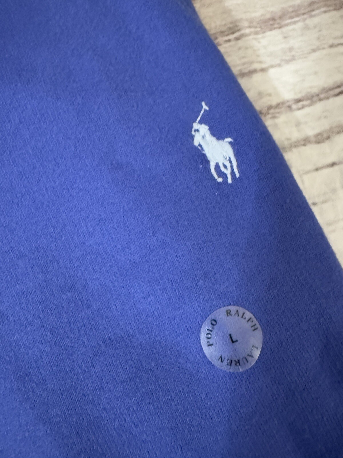 Polo Ralph Lauren blu classico pony logo pile pantaloni jogger uomo taglia L
