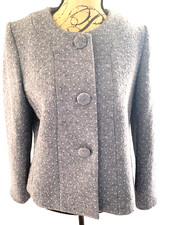 PENDLETON Gray Merino Wool 3 Button Long Sleeve Gorgeous Blazer Jacket Size M
