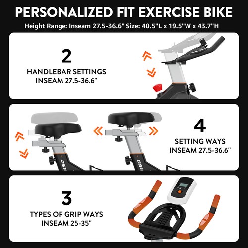 Exercise Bike Indoor Cycling Stationary Bicycle Home Fitness Cardio Workout Bike - Picture 7 of 11