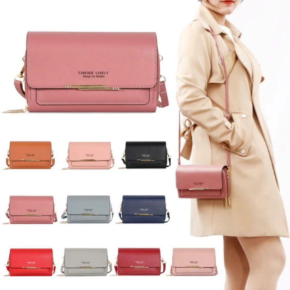 Bolso bandolera bandolera con cremallera de gran capacidad para teléfono celular Foto 2 de 4