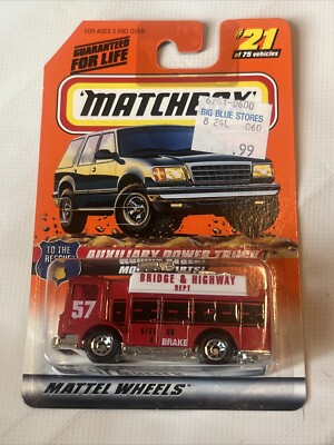 1998 Matchbox Auxiliary Power Truck To The Rescue Series 4 #21 of 75 Moving D3