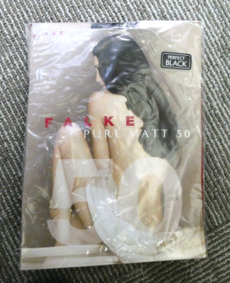 Falke Pure Matt 50 DEN SZ M 0 Black Semi-Opaque 40150