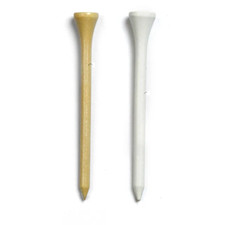 100 x 3 1/4" Bamboo Wooden Golf Tees - White or Natural