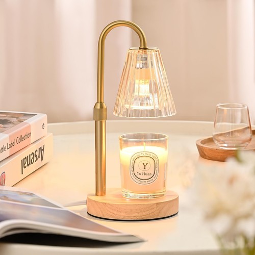2 Candle Warmer Lamps, Amber Scenty Wax Warmer with Dimmer Timer Bulbs - Picture 9 of 9