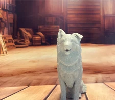Border Collie Dog Breed 3D Printed in Resin Dollhouse Diorama Model Railroad