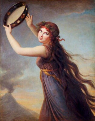Oil painting Elisabeth-Louise-Vigee-Le-Brun-Lady-Hamilton-as-a-Bacchante canvas
