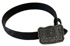 Ariat Boys' Used Distressed Hand Tooled Genuine Leather Belt - A1301002