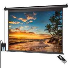 Auto Motorized Projector Screen with Remote Control, 120 inch, 4:3 Aspect Rat...