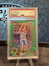 Deaaron Fox 2024-25 Panini Select 239 Courtside Green Wave 50 Psa 10 Spurs