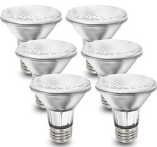 BOGAO Par20 Bulbs, 6 Pcs 120V 50W Light 6 Count Pack of 1 , Warm White