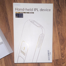 Handheld IPL Hair Removal Device, White, 999999 Flash Life w/ Box  Adapter