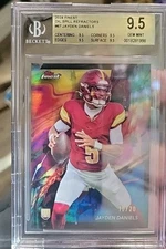  Topps Finest Jayden Daniels RC Finest ,NON/ Auto🔥 Oil Spill 🔥/20 ,BGS 9.5/10