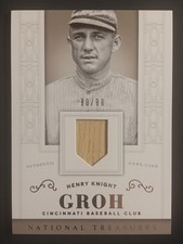 2014 National Treasures Heinie Groh #100 GU Game Used Bat #'d /99