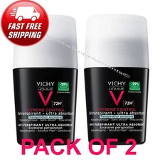 Vichy Homme 72HR Anti-Perspirant Deodorant Extrême Control 2 x 50ml  US Seller