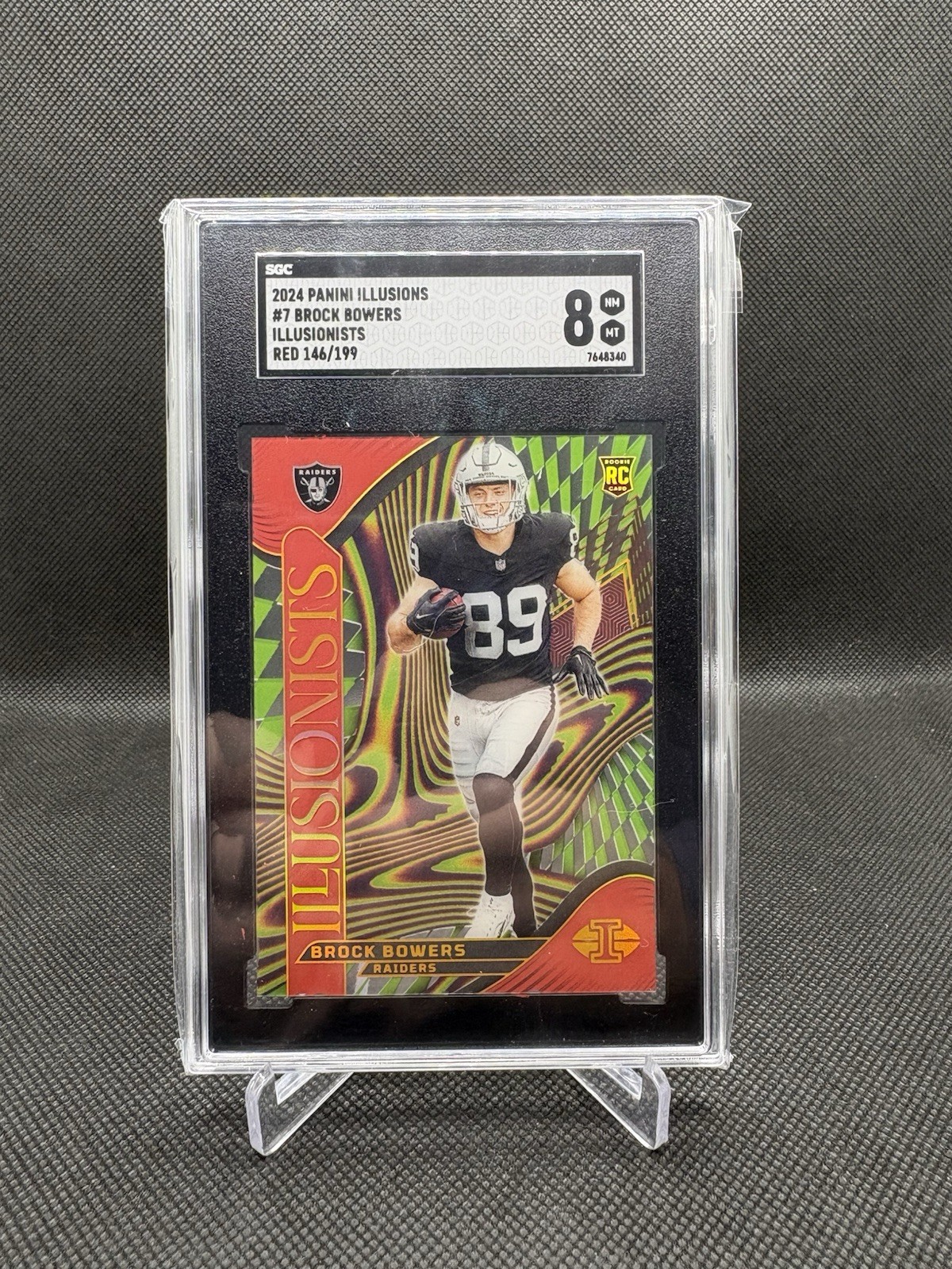Brock Bowers Panini Illusions Illusionists #7 Red