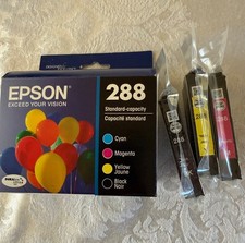 Epson 288Black, Cyan, Purpurowy i Żółty wkład atramentowy zamknięte pudełko + 3 inne atramenty