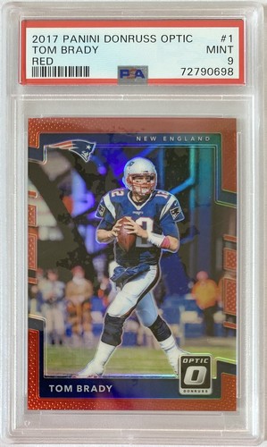 2017 Panini Donruss Optic Tom Brady Red Holo Prizm SP /99 PSA 9 - Patriots