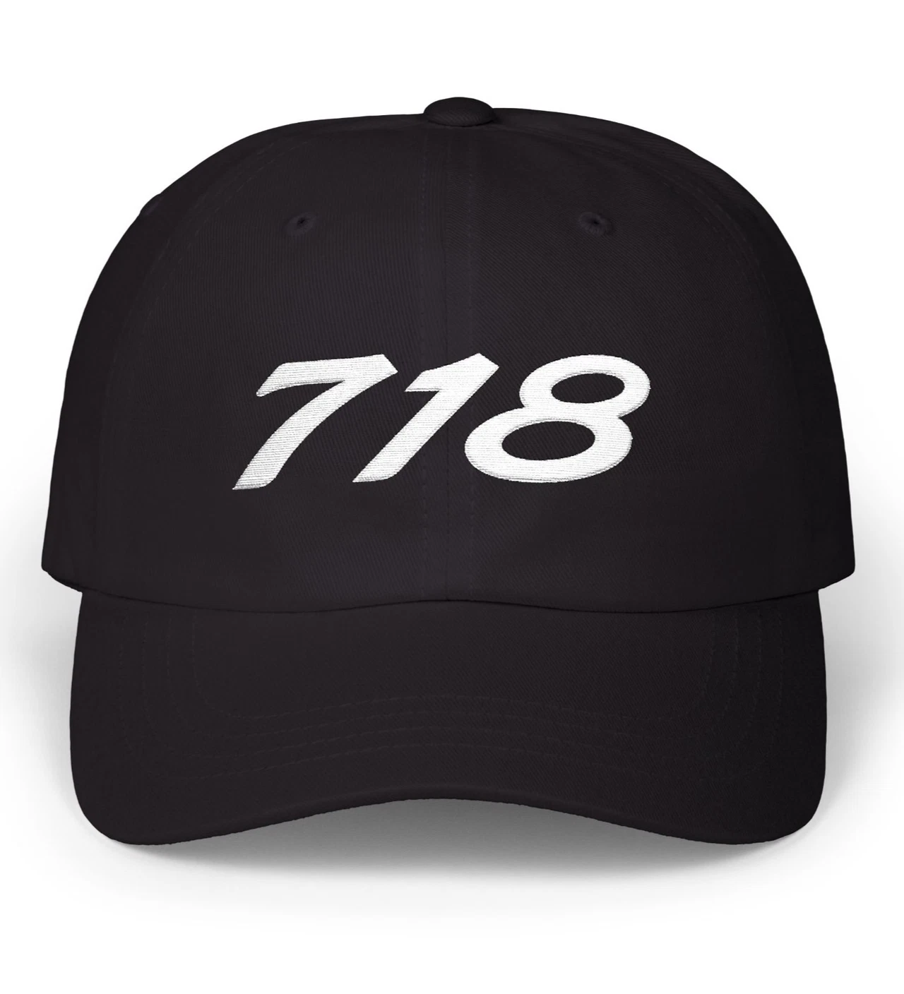 Porsche 718 Embroidered Emblem / Badge Script on Unstructured Dad Hat / Cap