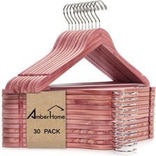 30 Pack American Red Cedar Hangers, Smooth Finish Wood 30,