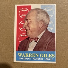 1959 Topps Baseball #200 Warren Giles (President National League) EX+