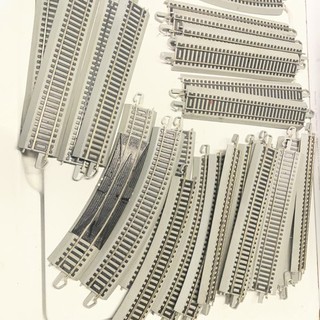 Large Lot Bachmann EZ Track HO Grey Various 25 Pieces