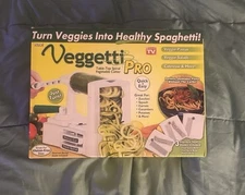 Veggetti Pro Table Top Spiral Vegetable Cutter Slicer Spiralizer Brand New ASOTV