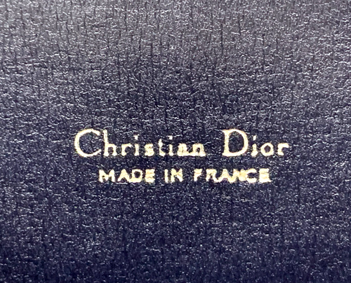 Christian-Dior Vintage Mini Clutch Handtasche Tasche CD Trotter Canvas marineblau authentisch - Bild 16 von 17