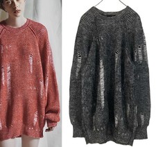   Y's Wool Mohair Knit Sweater Black size2