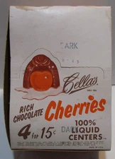 1969 Cella's Chocolate Cherries Display Box