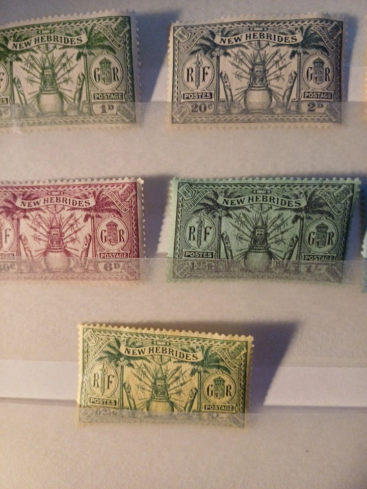 Novos selos de hébridas 1925 MH SG43-51, novas hébridas, até 5/ - Imagem 3 de 4