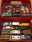 Huge LOT of Vintage 70's - 90's Matchbox Superfast Cars Trucks + Carrying Case