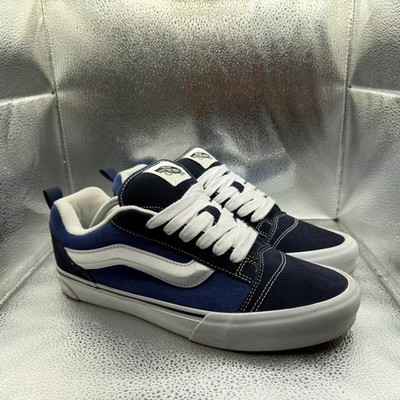 Size 10.5M/12W Vans Off The Wall Navy Blue Unisex Casual Sneakers 721356