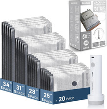 20 Pack Travel Vacuum Storage Bags with Rechargeable Electric Pump, Compression