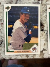 1991 UPPER DECK MLB BASEBALL ROOKIE CARD LOS ANGELES DODGERS HENRY RODRIGUEZ #21. rookie card picture