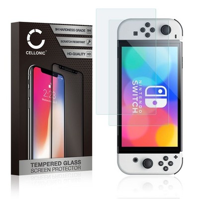 2x Displayschutz Nintendo Switch OLED 2.5D Full Glue Transparent