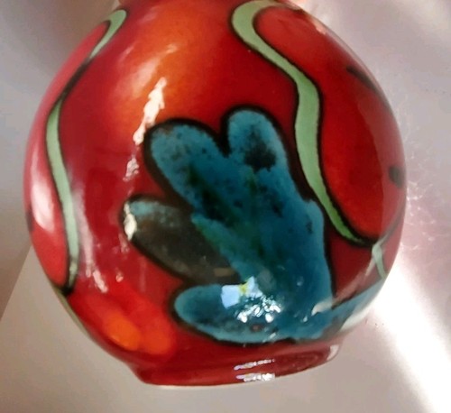 Poole Pottery Poppyfield Bud Vase 14cm Signed SW - Photo 8/10