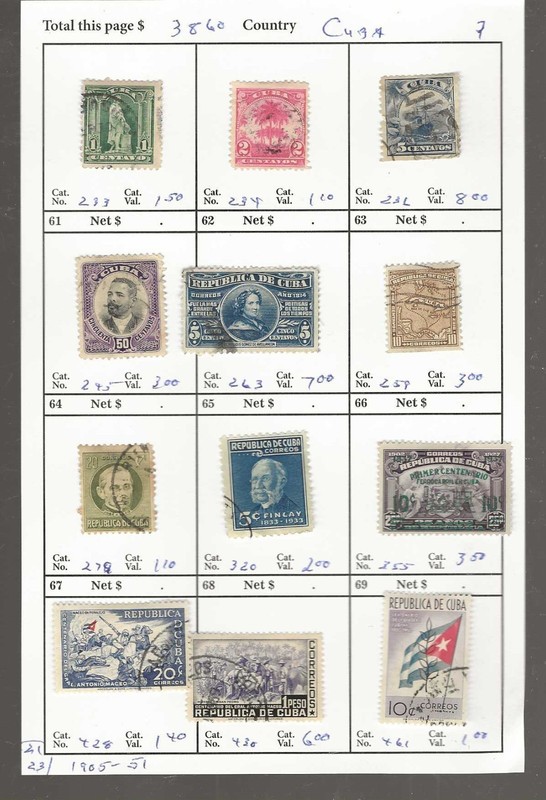 ICUBAClassics...Sc #233/461...Used...1905/51...12 Diff..SCV $38.60
