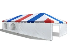Commercial Frame Tent w Sidewalls 20x40 Red White Blue Canopy Waterproof Party
