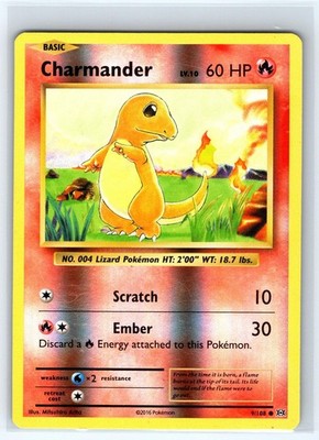 Charmander 9/108 Common Evolutions Pokemon Reverse Holo Moderately Played