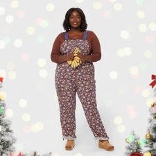 Women's Plus Heirloom Gardening Bib Overalls Dusk Blue PLUS SIZE NWT - SALE!