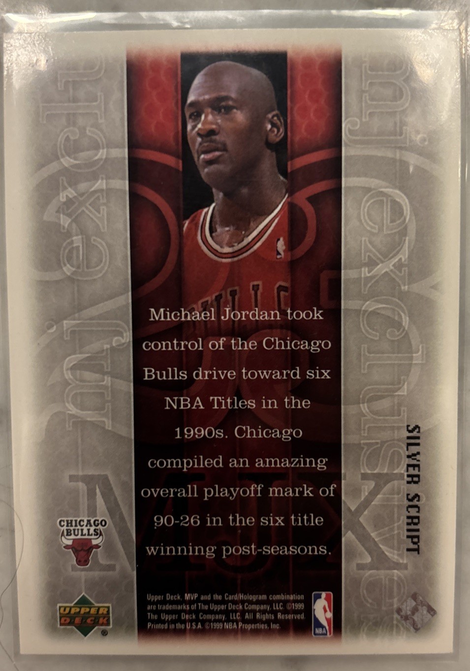 1999-00 Upper Deck MVP - MJ Exclusives Michael Jordan #207 Silver Script