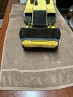Vintage 1990 Tonka Mighty Diesel Tractor and Lowboy Trailer with Bulldozer